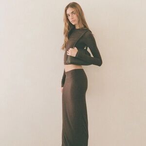 Laud Brown Maxi Skirt SIZE SMALL/MED